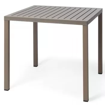Masa exterior Nardi Cube 80x80cm h 75.5cm baza aluminiu taupe imagine