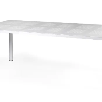 Masa exterior Nardi Libeccio 160 extensibila  max 220x100cm  baza aluminiu  alb imagine
