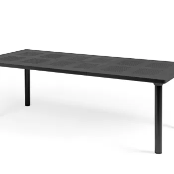 Masa exterior Nardi Libeccio 160 extensibila  max 220x100cm  baza aluminiu  antracit imagine