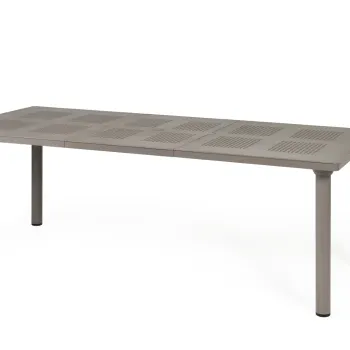 Masa exterior Nardi Libeccio 160 extensibila  max 220x100cm  baza aluminiu  tortora imagine