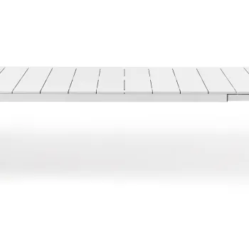 Masa exterior Nardi Rio 210 Alu extensibila  max 280x100cm  baza & top aluminiu  alb imagine