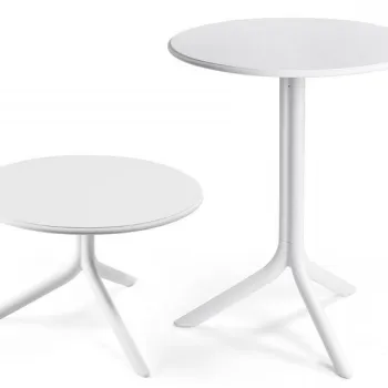 Masa exterior Nardi Spritz h 76.5cm diametru 60.5cm alb imagine
