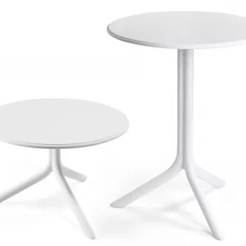 Masa exterior Nardi Spritz h 76.5cm diametru 60.5cm alb imagine