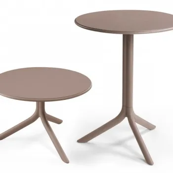 Masa exterior Nardi Spritz h 76.5cm diametru 60.5cm tortora imagine