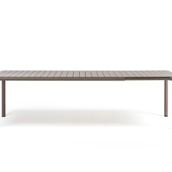 Masa exterior Nardi Tevere 210 extensibila  max 275x100cm  baza aluminiu  tortora imagine