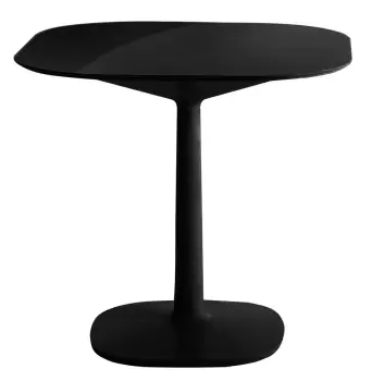 Masa Kartell Multiplo design Antonio Citterio 78x78cm h74cm baza patrata blat sticla negru imagine