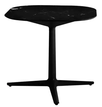 Masa Kartell Multiplo design Antonio Citterio 78x78cm h74cm blat cu finisaj marmura negru imagine