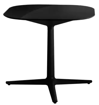 Masa Kartell Multiplo design Antonio Citterio 78x78cm h74cm blat sticla negru imagine