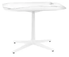 Masa Kartell Multiplo design Antonio Citterio 99x99cm h74cm blat cu finisaj marmura alb imagine