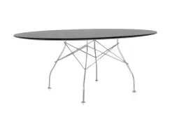 Masa ovala Kartell Glossy design Antonio Citterio & Oliver Low 120x194cm negru imagine