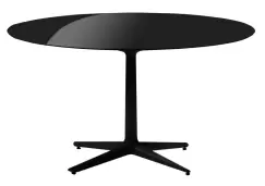 Masa rotunda Kartell Multiplo design Antonio Citterio d118cm h74cm blat sticla negru imagine