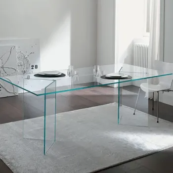 Masa Tonelli Design Bacco  design M. U.  180x90cm  h 73cm  sticla transparenta imagine