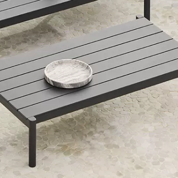 Masuta cafea de exterior Point Origin aluminiu 72x120x30.5cm gri gunmetal imagine