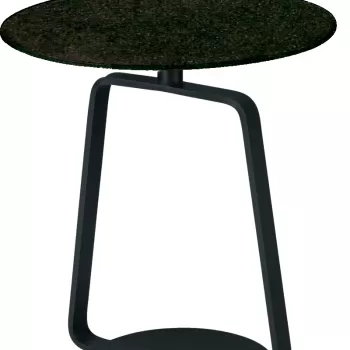 Masuta Dexo Bottles diametru 40cm h45cm baza metalica black blat ceramic Vulcano Nero imagine