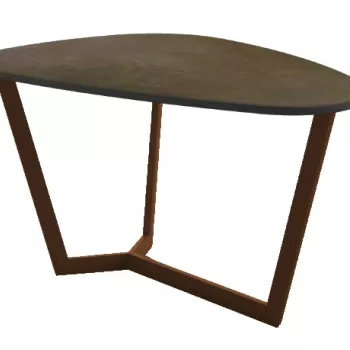 Masuta Dexo Combo 83x57cm h45cm baza metalica bronz blat ceramic Vulcano Moka imagine