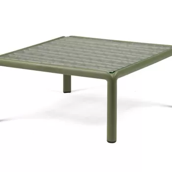 Masuta exterior Nardi Komodo Tavolino Vetro blat sticla 70x70cm h32.5cm verde agave imagine