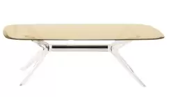 Masuta Kartell Blast design Philippe Starck 130x80cm h40cm crom-fumuriu transparent imagine