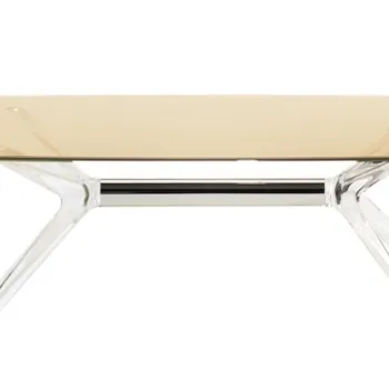 Masuta Kartell Blast design Philippe Starck 130x80cm h40cm crom-fumuriu transparent imagine