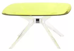 Masuta Kartell Blast design Philippe Starck 80x80cm h40cm crom-galben transparent imagine