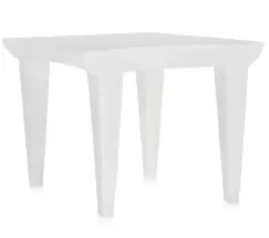 Masuta Kartell Bubble design Philippe Starck 51.5x51.5cm hx41.5cm alb zinc imagine