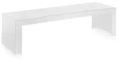 Masuta Kartell Invisible design Tokujin Yoshioka 120x40x31.5cm alb lucios imagine