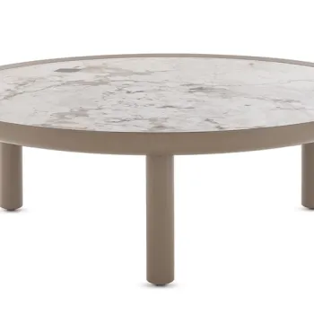 Masuta Kartell K-Top Grande design Rodolfo Dordoni d 105cm h 35cm Nature - Tundra Dove imagine