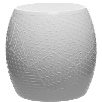 Masuta Kartell Roy design Alessandro Mendini h43cm d45cm alb imagine