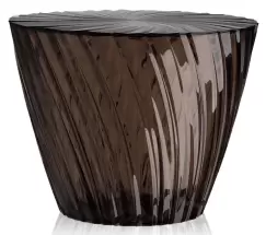 Masuta Kartell Sparkle design Tokujin Yoshioka diametru 45cm h 35cm fumuriu transparent imagine