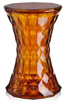 Masuta Kartell Stone design Marcel Wanders 30cm h45cm chihlimbar transparent imagine