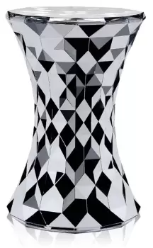 Masuta Kartell Stone design Marcel Wanders 30cm h45cm crom metalic imagine