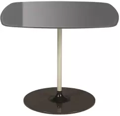 Masuta Kartell Thierry design Piero Lissoni 45x45x45cm baza metal blat sticla gri imagine