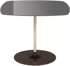 Masuta Kartell Thierry design Piero Lissoni 50x50x40cm baza metal blat sticla gri imagine
