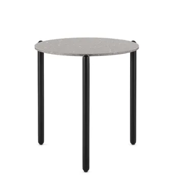Masuta Kartell Undique design Patricia Urquiola 48x51x51cm baza metalica top ceramic gri Terrazzo imagine