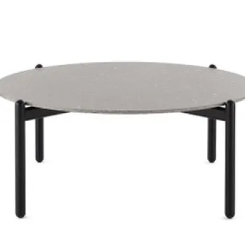 Masuta Kartell Undique design Patricia Urquiola 85x91x37cm baza metalica top ceramic gri Terrazzo imagine