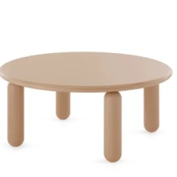 Masuta Kartell Undique Mas design Patricia Urquiola 85x85x30cm baza lemn top MDF pudra imagine