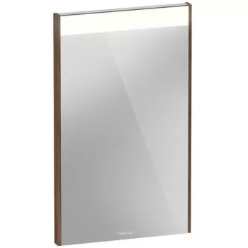 Oglinda cu iluminare LED Duravit Brioso 42x70cm 6W IP44 nuc inchis imagine