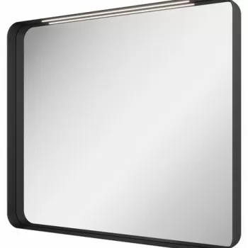 Oglinda cu iluminare LED Ravak Strip 50x70cm rama neagra IP44 imagine