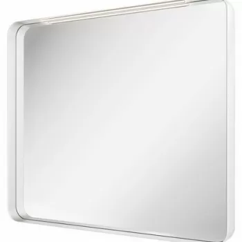 Oglinda cu iluminare LED Ravak Strip 90x70cm rama alba IP44 imagine