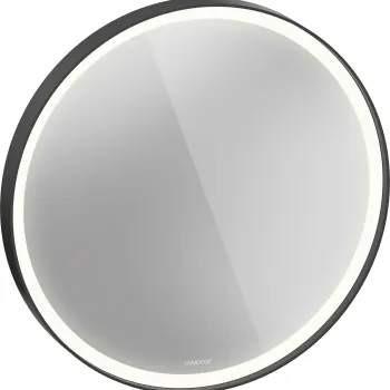 Oglinda Duravit Vitrium d 70cm iluminare LED cu senzor IP44 grafit aluminiu mat imagine