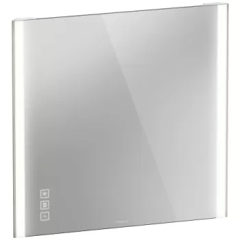 Oglinda Duravit XViu cu iluminare LED 82x80cm cu incalzire si actionare pe senzor margini champagne mat imagine