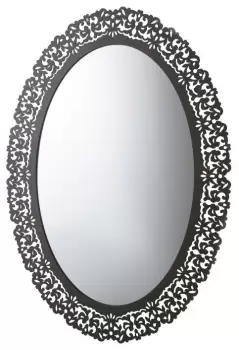 Oglinda Globo Paestum 95x71cm rama metalica cu finisaj metal antichizat imagine