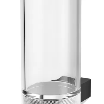 Pahar cu suport de perete Decor Walther Club WMG 12.5cm cristal negru mat-crom imagine