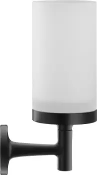 Pahar cu suport de perete Duravit Starck T sticla mata negru mat imagine