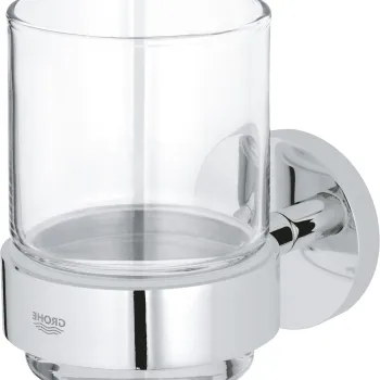 Pahar cu suport de perete Grohe Essentials  crom imagine