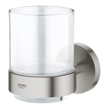 Pahar cu suport de perete Grohe Essentials  supersteel imagine
