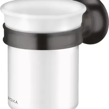 Pahar cu suport de perete Hansgrohe Axor Montreux negru mat imagine