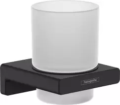 Pahar cu suport Hansgrohe AddStoris negru mat imagine
