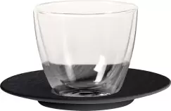 Pahar si farfuriuta cappucinno Villeroy & Boch Manufacture Rock imagine