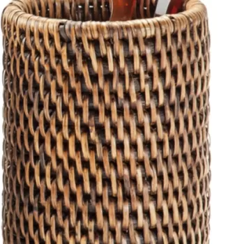 Pahar suport Decor Walther Basket BER 8cm rattan inchis imagine