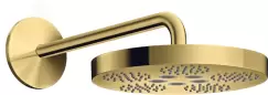 Palarie de dus Hansgrohe Axor ONE 280 1 jet si brat de perete 390mm gold optic lustruit imagine